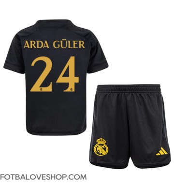 Real Madrid Arda Guler #24 Dětské Alternativní Dres 2023-24 Krátký Rukáv (+ trenýrky)